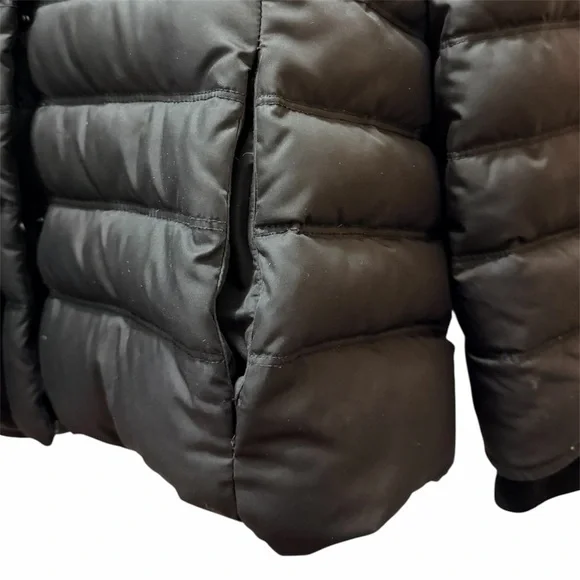 Tommy Hilfiger Women XXL Black Down Feathers Winter Puffer Jacket Faux Fur Hood - Picture 8 of 16